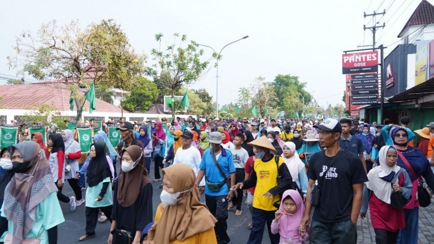 40 000 Warga Bantul Bergabung Dalam Jalan Sehat Semarak Milad